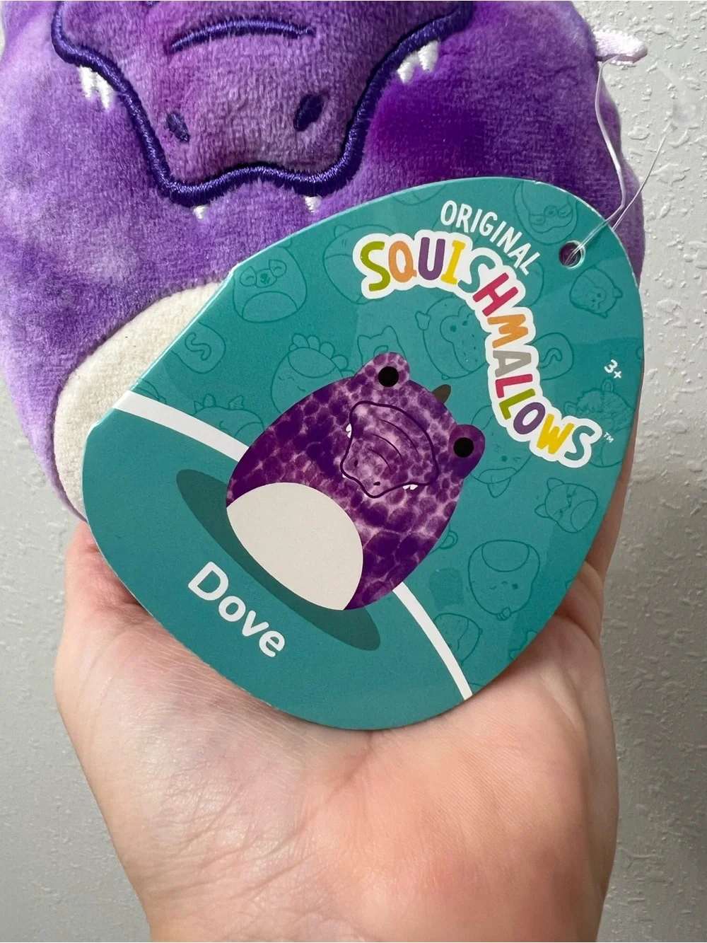 Dove the Alligator Purple tie-dyed Squishmallow